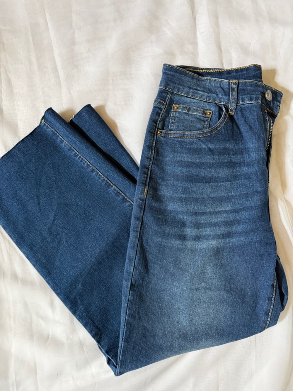 Classic Straight Cut Lightweight Denim Jeans